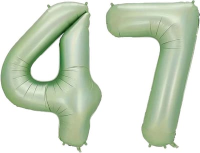 Cijfer Ballonnen Ballon Cijfer 47 Verjaardag Versiering Feest Helium Ballonnen Cijferballon Folieballon Groen Xl Formaat