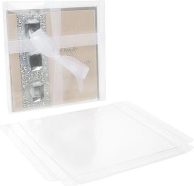 Plastic Doosjes 15,6x1,6x15,4cm Kristalhelder (25 stuks) | transparante doosjes | doorzichtige doosjes
