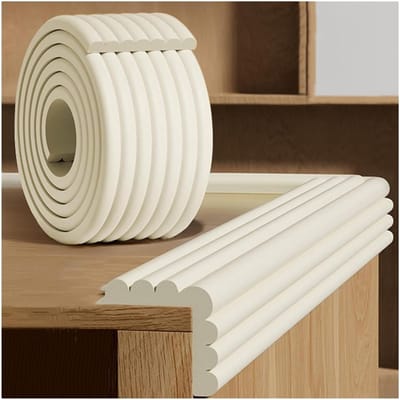 Baby Randbescherming - Veiligheidsstrip Schuim - Kinderen Beschermen - Zelfklevend Flexibel - 2 Meter - Wit