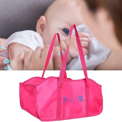 Baby weegzak - Wiegtas baby - Baby wegen - Zachte duurzame stof - 50kg draagvermogen - Roze