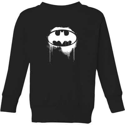 Justice League Graffiti Batman Kids' Sweatshirt - Black - 98/104 (3-4 jaar)