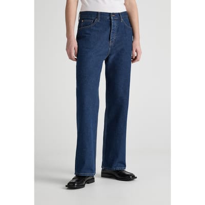Mud Jeans Emma Low Loose Stone Indigo Maat: W26L30 | Straight Jeans Outlet | Dames | Blauw