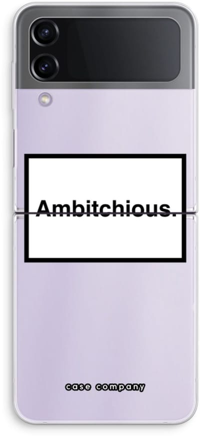 Case Company® - Hoesje geschikt voor Samsung Galaxy Z Flip4 hoesje - Ambitchious - Soft Cover Telefoonhoesje - Bescherming aan alle Kanten en Schermrand