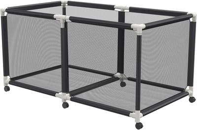 Opbergdoos Zwembadspeelgoed - Speelgoedbak Organizer - Zwembad Opruimen - Met 4 Wielen - 160 x 79 x 88 cm - Zwart
