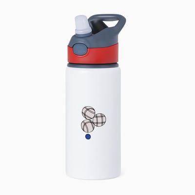 Hacebo® - Jeu de boules waterfles met rietje rood - Sport - Jeu de boules - spelers - Balsport - boulspel - water fles - 650ML
