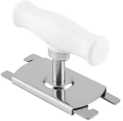 Dailygoods - Flessenopener - Verstelbaar - Compact en lichtgewicht - Wit - Handmatig keukengereedschap - Ideaal voor buitenactiviteiten - Geschikt voo...