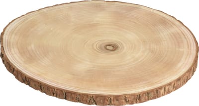Deco boomschijven - hout - D35 cm - met schors - kaarsenbord - plateau - Kerstversiering