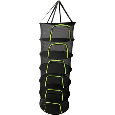 Filet de séchage en couches pour herbes, panier suspendu, support de séchage pliable, sac de séchage en maille pour fleurs, bourgeons, organisateur de plantes 6 Tiers