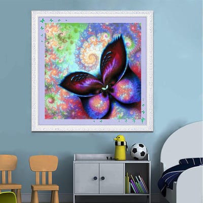 Peinture au Diamant Papillon Broderie Diamant Animal DIY Mosaïque Diamant Vente Image de Strass 30x30CM black
