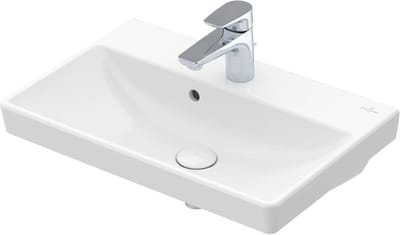 Wastafel Vierkant - Badmeubel Wastafel - Badkamer Inrichten - Met Overloop - 55 x 37 cm - Wit