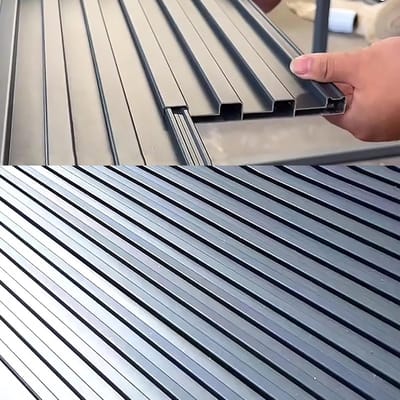 Dakpanelen - Geïsoleerde Golfplaten - Serre Overkapping - Dubbelwandig Geïsoleerd - L 400cm - Grijs