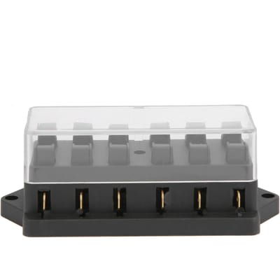 6-weg Zekeringenblok Waterdicht Steekzekeringhouder voor 12V24V Auto Marine Boot Thuis Toepassingen gray