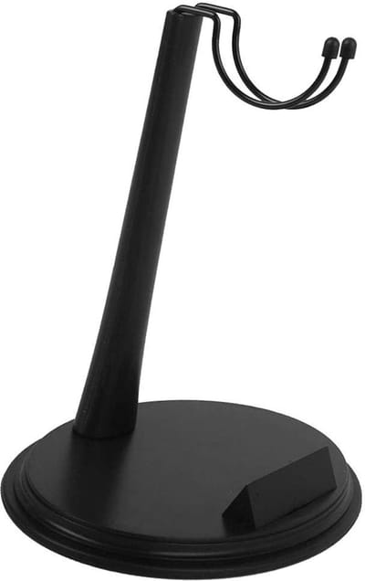 Actiefiguur Display Stand - Poppenstandaard - Figuur Presentatie - Dubbelzijdig Naamplaatje - 1/6 Schaal - Zwart