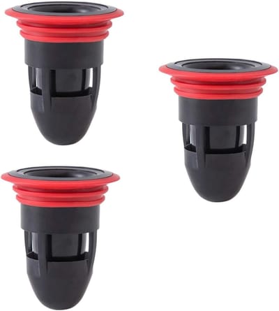 3 stuks - Waste afvoerplug - zwart - PP+silicagel - Universele afvoerset - Vloerafvoer - Anti-geur afvoer voor douche - filtervrije deodorant anti-verstopping - anti-terugstroom riool afvoer voor badkamer keuken - 5.5*6.5*3.5cm - Vloerafvoer geur Val