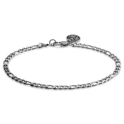 Essentials | 4 mm Zilverkleurige Armband met Figaro Schakels