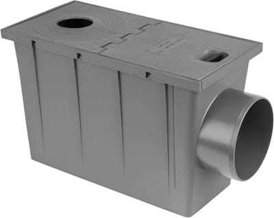 Regenwaterafvoerputje - Afvoerput Dakgootput - Waterafvoer Tuin - Bestand tegen chemicaliën - Ø 50-125mm - Grijs