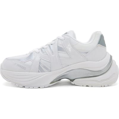 MLB New York Yankees Logo 3D Chaussures de Sport pour la Course à Pied Semelle Épaisse Augmentant la Taille Confortables Antidérapantes Basse Profil Chaussures Décontractées 3ARNPDL4N-50WHS 38