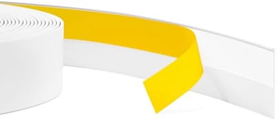 Zelfklevende afdekstrip voor ramen - PVC profielstrip, breedte 50 mm, flexibel en vlak - 15 meter, Wit