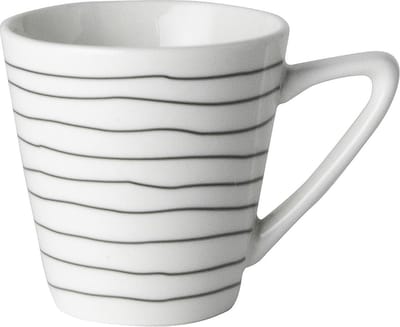 Dutch Rose Loft Zwart-Wit Espresso Kopje Zwarte Strepen 9 cl