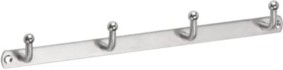 Unyqoos® Roestvrijstalen handdoekrek met vier haken voor badkamer en keuken
