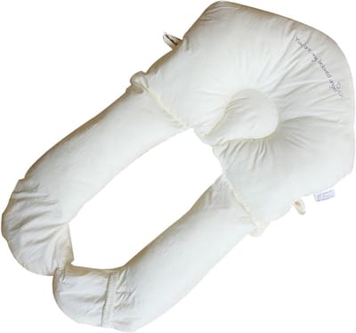 Kussens - U-vormige kussens - Babyhoofdkussen, Babykussen voor zijslapers, Kussen voor volledige lichaamsondersteuning, Knuffelkussen, Hoofd-, hoofdsteun-, nek-, been- en lichaamsvormend kussen (wit)