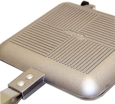 Sandwichtoaster - Tosti IJzer - Kamperen Vissen - Anti-aanbak Geribbeld - Compact formaat