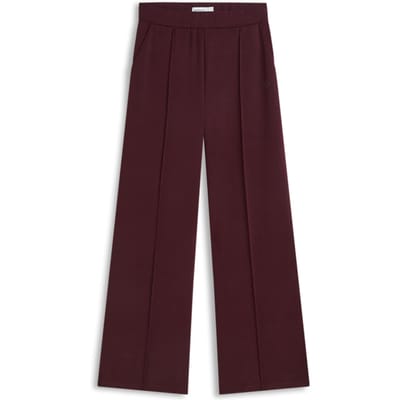 Summum Wide Leg Pant Soft Scuba Pantalons Bordeaux 4s3019-30606