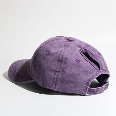 Wassen Paardenstaart Baseballpet, Gebogen Klep Eendensnavel Pet, Lente En Zomer Dames Buiten Sport Zon Hoed One Size paars