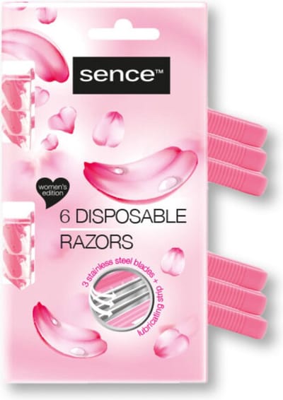 Sence Wegwerpmesjes Three Blades Vrouwen - 3 x 6 stuks - Voordeelverpakking
