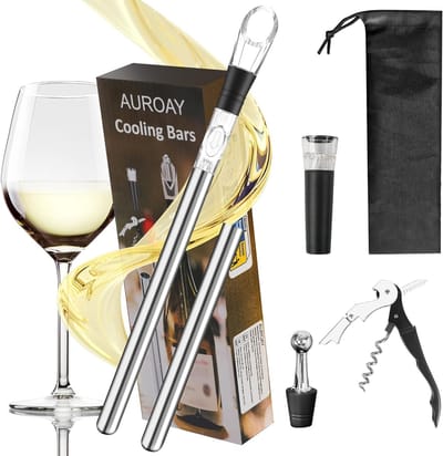 Set van 7-in-1 Koelstokken voor Wijn - Ideaal voor Witte Wijn, Champagne en Prosecco