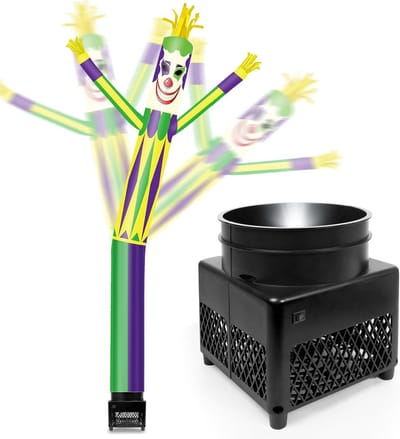 Opblaasbare Clown - Zwaaiende Pop - Commerciële Reclame - Ingebouwde LED Verlichting - 1.8 Meter Hoog