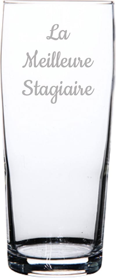 Bierfluitje gegraveerd - 19cl - La Meilleure Stagiaire