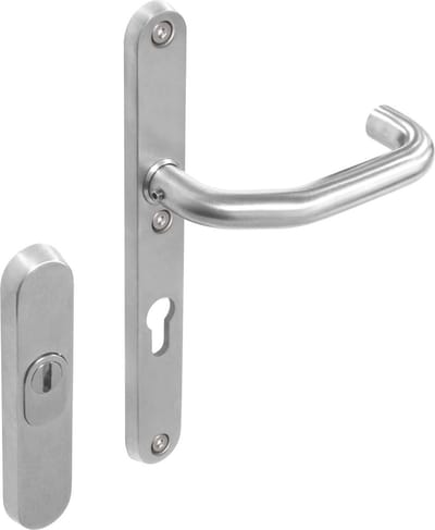 Intersteel Veiligheidsbeslag SKG*** met kerntrekbeveiliging profielcilindergat 72 mm ovaal voordeurbeslag rvs geborsteld