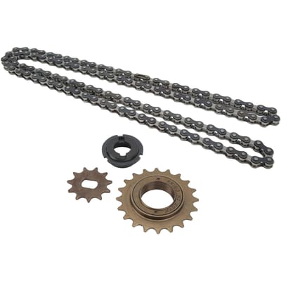 Kit de Pignons pour Vélo Électrique Or Pignon 11 Dents Chaîne 114 Maillons Roue Libre 20 Dents avec Connecteur pour Modification gray