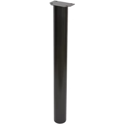 Duraline Meubelpoot Rond Staal 7,6x72cm Zwart Hamerslag