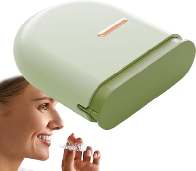 Opbergdoos - Hulpmiddel Houder - Mondhygiëne - Ventilatiegaten - 8.8 x 9.6 cm - Wit