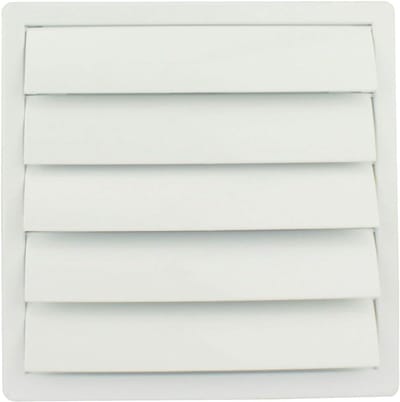 Ventilatierooster Lamellengrooster 170 x 170 mm voor Ø 150 mm Opening - Wit