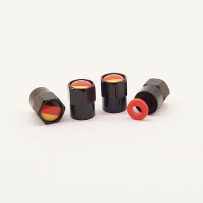 Schrader (auto) ventiel - Zwart Duitsland aluminium met afdichting