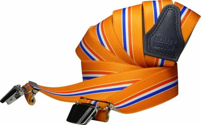 Pierre Mouton Landen Bretel Nederland - Bretels - Volwassenen - Heren - multi color - 120cm - 3 brede clips - M - L