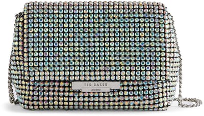 Ted Baker Schoudertas Avondtas Gliters Crystal Mini Crossbody Bag Silver - Col Zilverkleurig