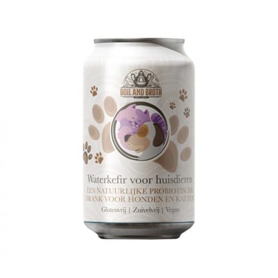 Boil & Broth Waterkefir voor honden - Sinasappel & Mango - 330ml - probiotische drank