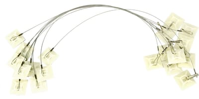 Plak-Anker voor voerdoos – Tweezijdig – 25 cm + haak – Set 10 stuks
