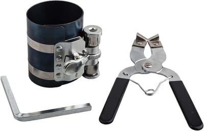 Zuigerring Compressoren Tangenset - Motor Reparatie Gereedschap - Motor Onderhoud - Brede Verstelbaarheid - 7.5 cm - Zwart