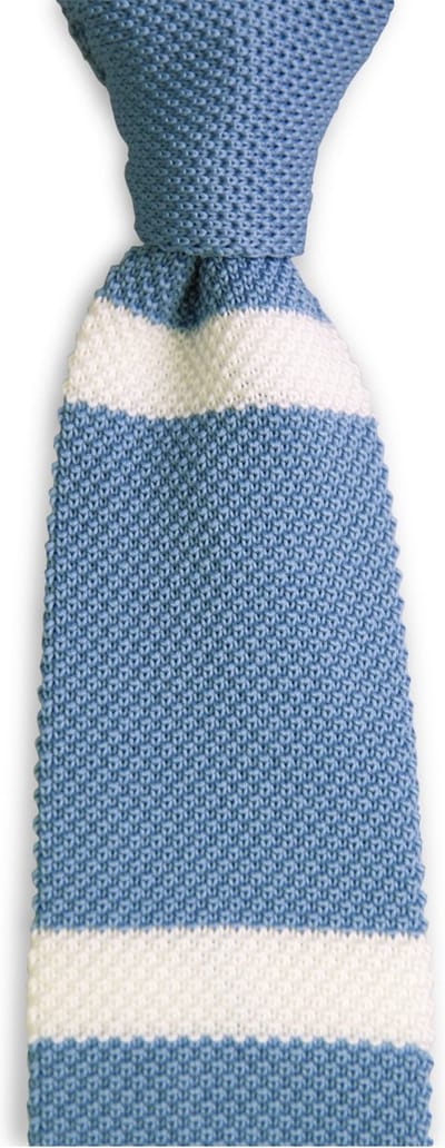 We Love Ties - Stropdassen - Stropdas gebreid lichtblauw streep - lichtblauw