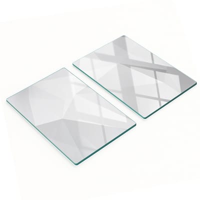 Decoratieve glazen snij- en serveerplanken, abstract ontwerp, 2x40x52 cm