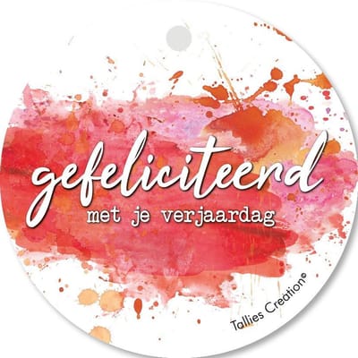 Tallies Cards - kadokaartjes  - bloemenkaartjes - Gefeliciteerd met je verjaardag - Aquarel - set van 5 kaarten - verjaardagskaart - verjaardag - felicitatie - proficiat - 100% Duurzaam