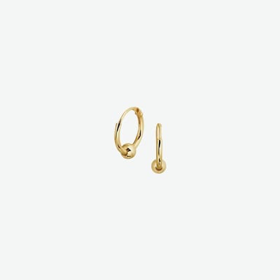 YO&NO - Oorbellen - Zilver verguld- Oorringen - Bol - 12mm - 1,5mm - Sieraden vrouw - Zilver 925