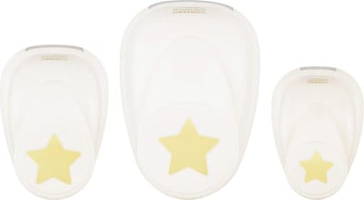 Vaessen Creative Pons Set - Figuurpons - Sterren - 3 st. - 1,5 tot 3,7 cm