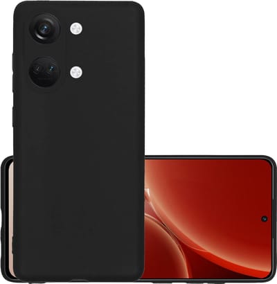 Hoesje - Geschikt voor OnePlus Nord 3 - Sterk & Shockproof - Hoes Cover - Siliconen Case - Zwart