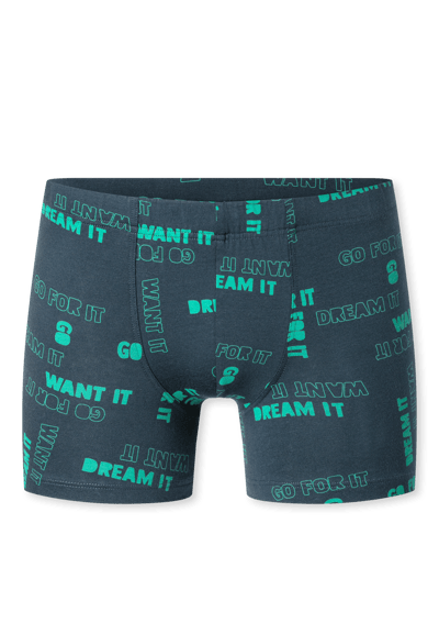 Shorts, set van 5, met streepjes donkerblauw/groen - 95/5 176